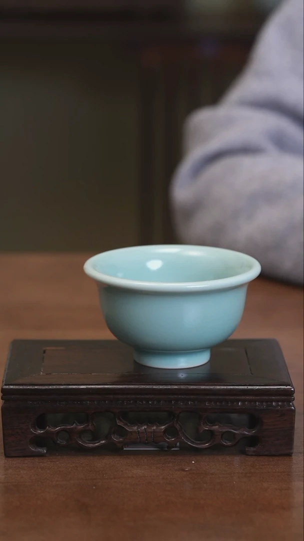 【闪购商品】清凉寺原产地仿古釉汝瓷压手杯