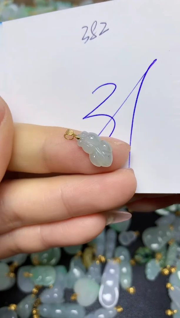 【闪购商品】翡翠挂件18K金镶嵌 天然翡翠A货