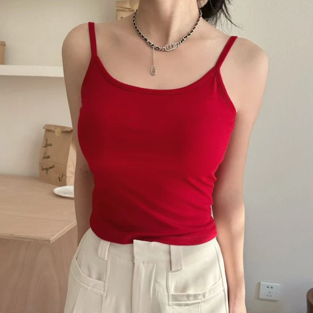 纯欲风吊带背心纯色外穿少女内衣夏天显瘦打底休闲时尚百搭春夏季