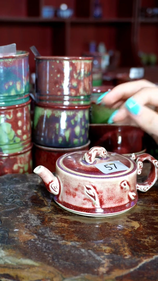 摆件精品窑变钧瓷茶器