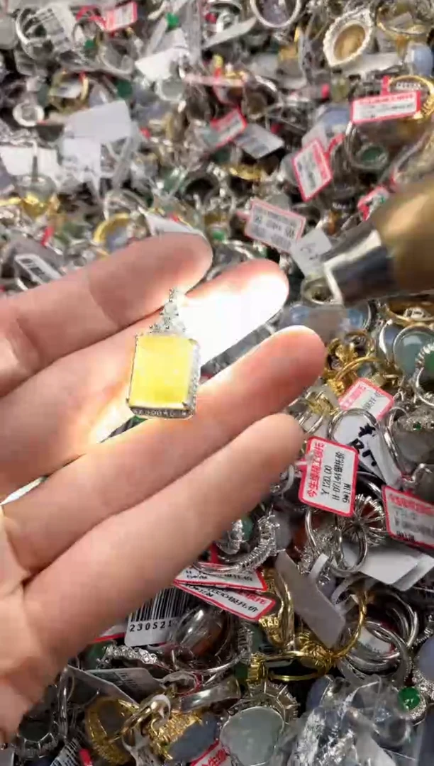 银S925镶嵌戒指翡翠666   2