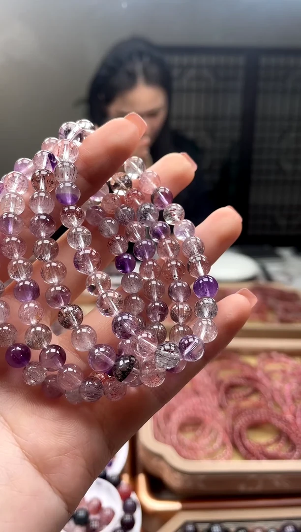 未镶嵌手串水晶【迎迎甄选】超七仙女超手串7mm 多样性发一