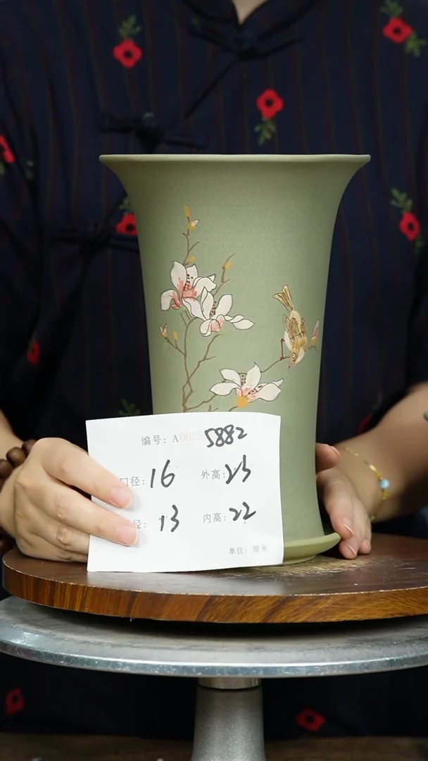 紫砂花盆5882+Z 紫砂花盆紫砂