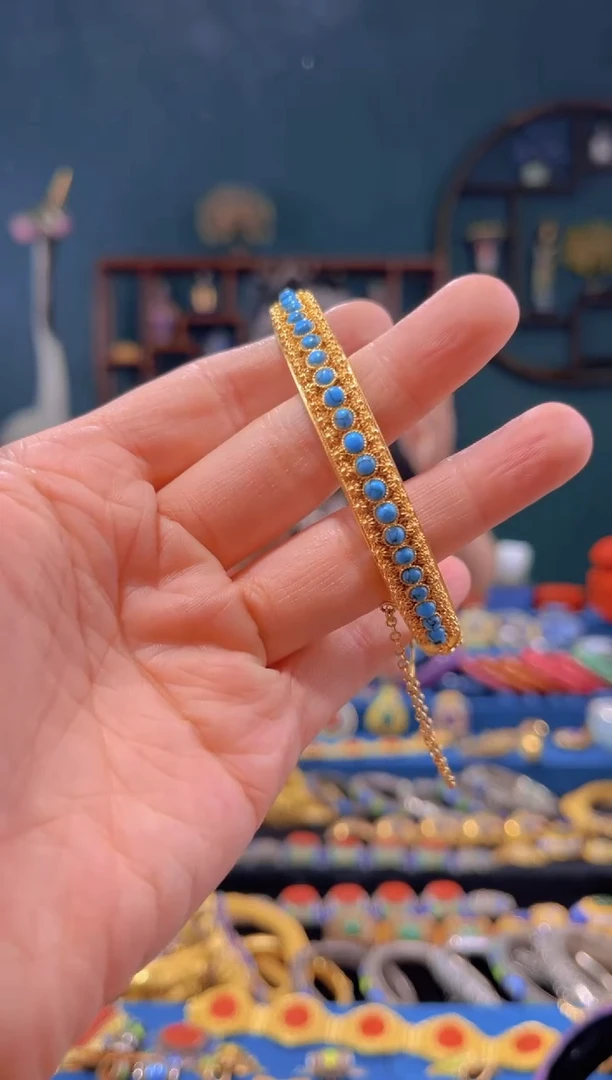 【闪购商品】非遗花丝镶嵌手镯开口