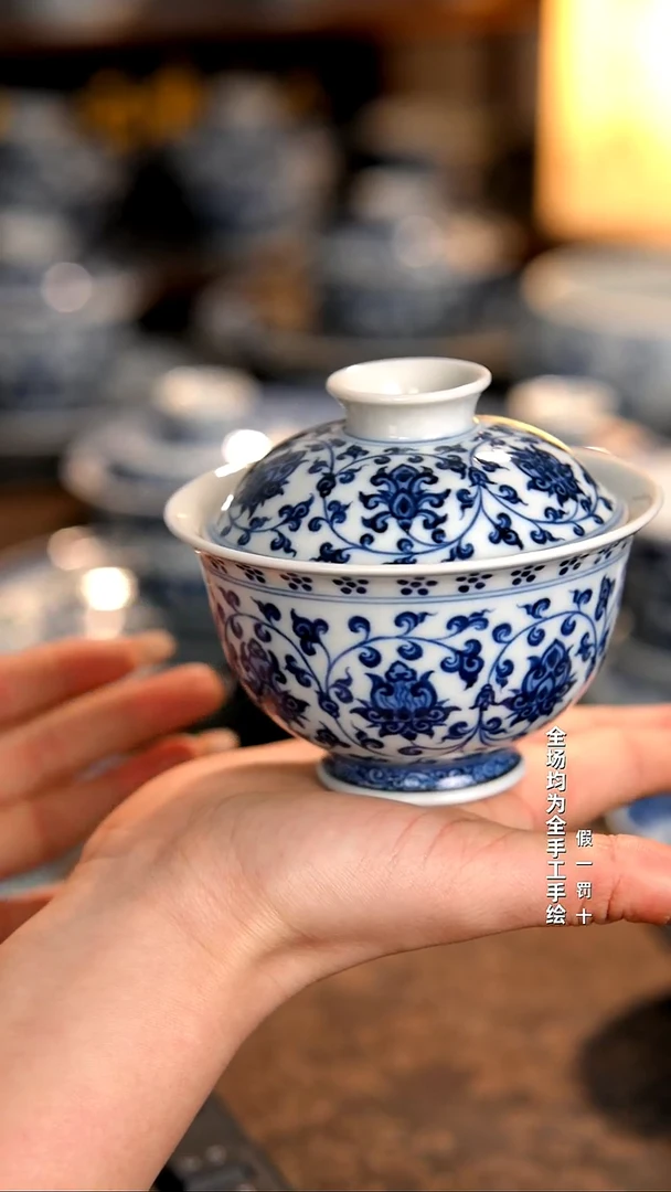 景德镇全手工手绘柴窑茶器福利