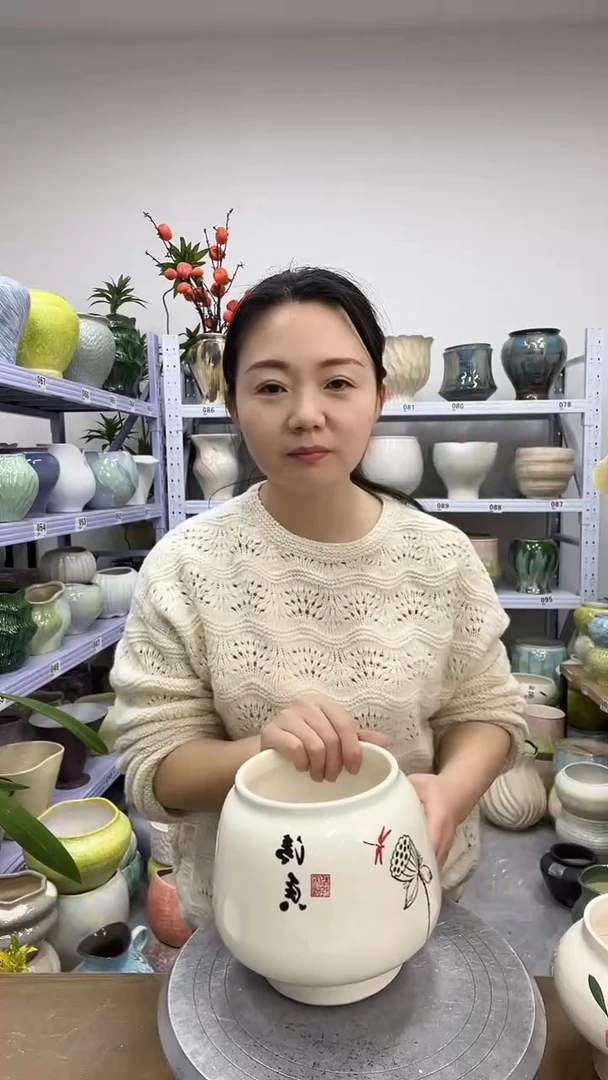 11.27陶瓷花盆直播链接高     口