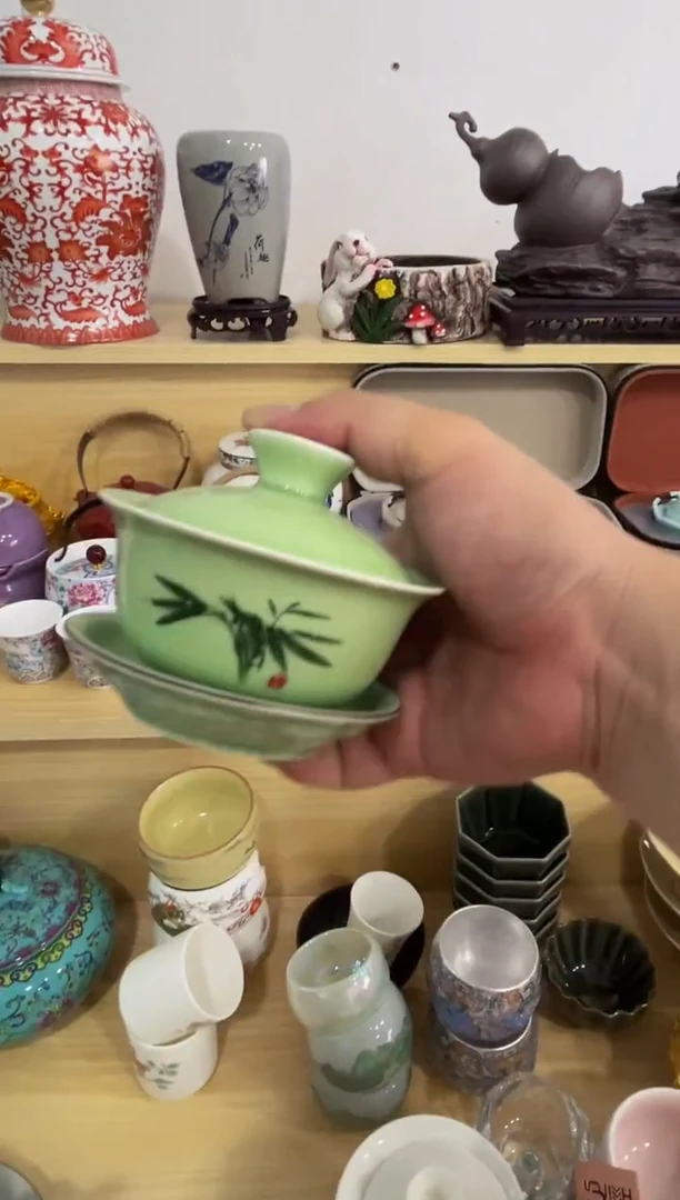 陶瓷茶具摆件旅行套组