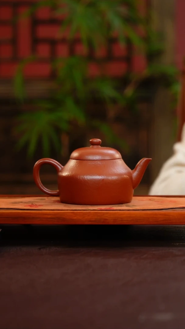 茶壶紫砂朱泥大红袍 曼陀壶