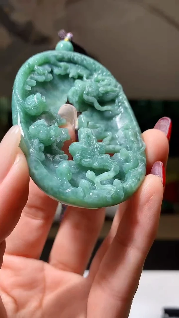 【闪购商品】定制翡翠未镶嵌1044hm-货挂件(赠珠链）26