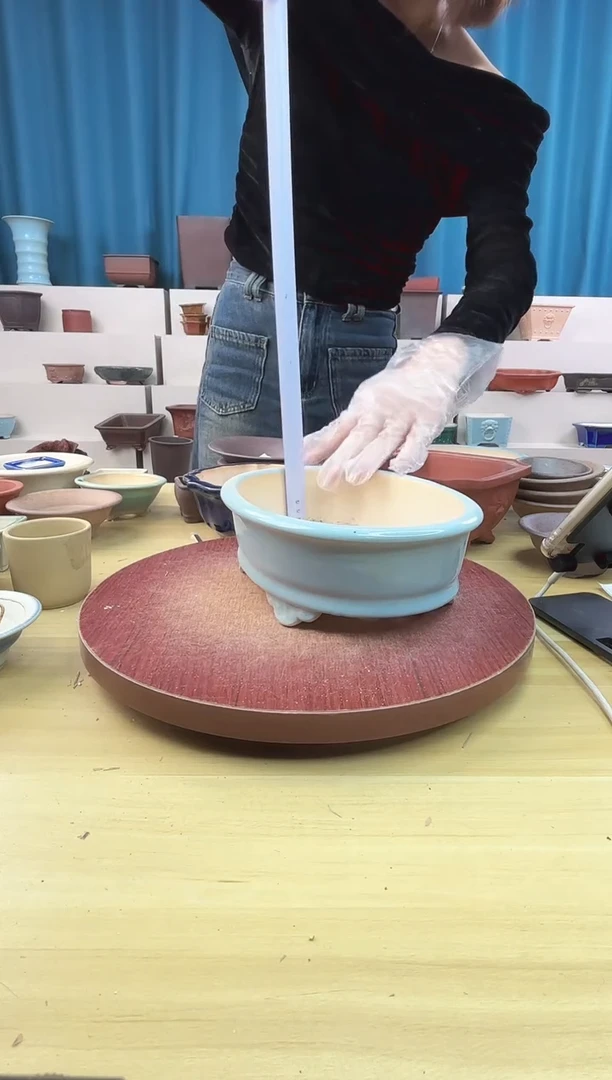 紫砂花盆浅草紫砂花盆微瑕