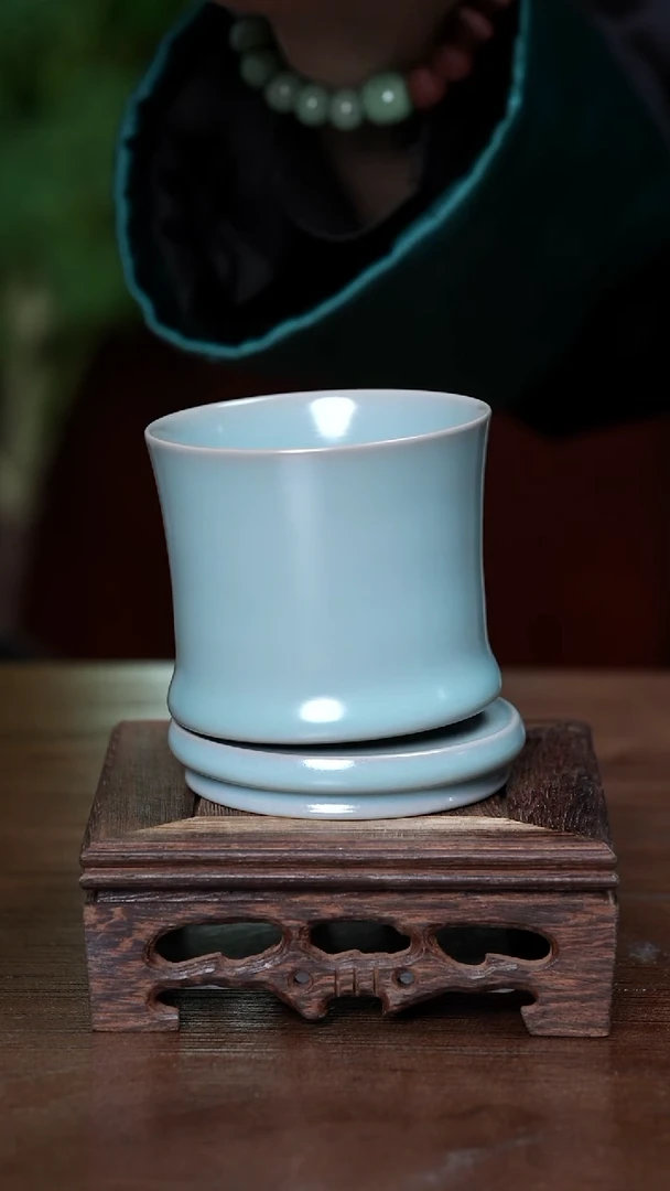 【闪购商品】L·宝丰宋官窑·仿古釉汝瓷转转杯