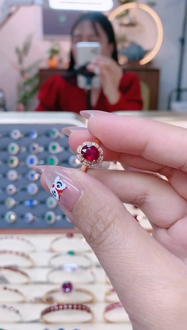 【闪购商品】碧玺18K金戒指18K金镶嵌1