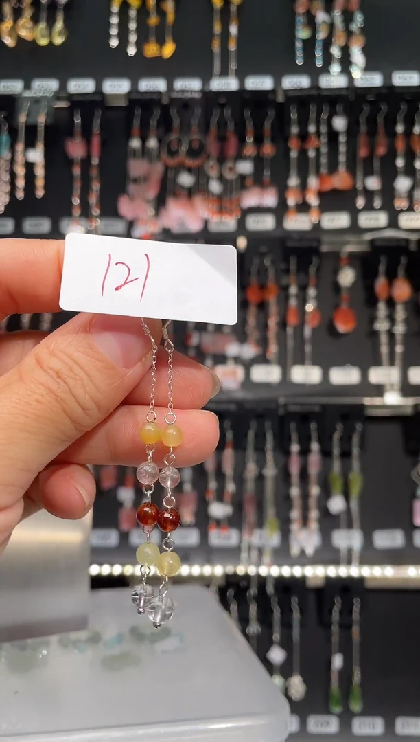 【闪购商品】紫晶耳饰银S925镶嵌喜欢拍