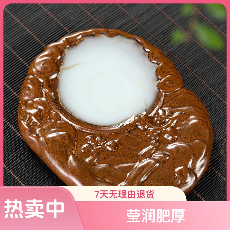 乾玉堂  官窑杯垫纯手工高档大容量复古仿古双色釉冰花