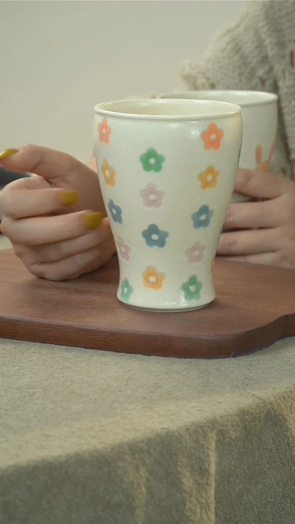 叶子手作彩色可乐杯