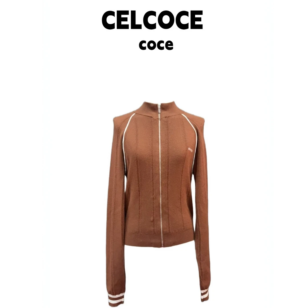 CELCOCE-A48针织T女小香风减龄领高端南油气质上衣女-预