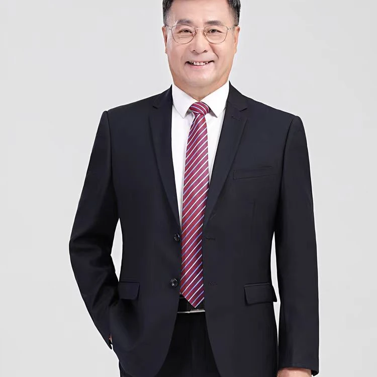 【新店冲人气福利】西装套装两件套父亲藏青色男士西服爸爸外套