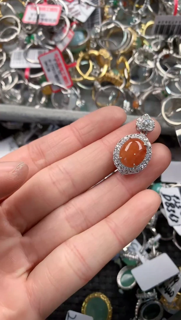 银S925镶嵌戒指翡翠333   6