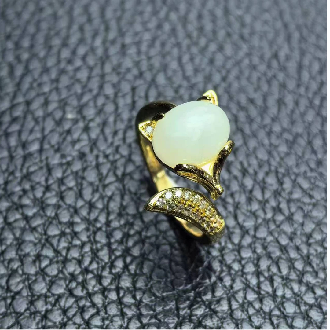 HT4537和田玉戒指（开口戒）-送礼佳品