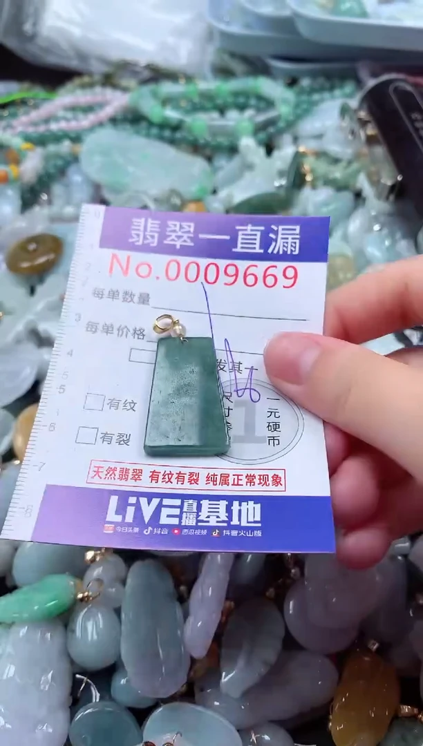 翡翠未镶嵌吊坠(不含链)9669