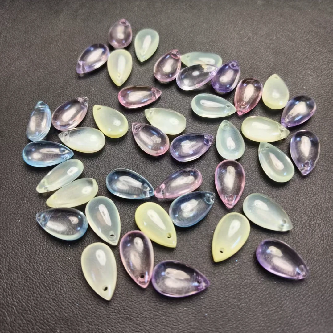 《海燕专属》扁水滴珠琉璃珊瑚花花瓣diy手工古风发簪汉