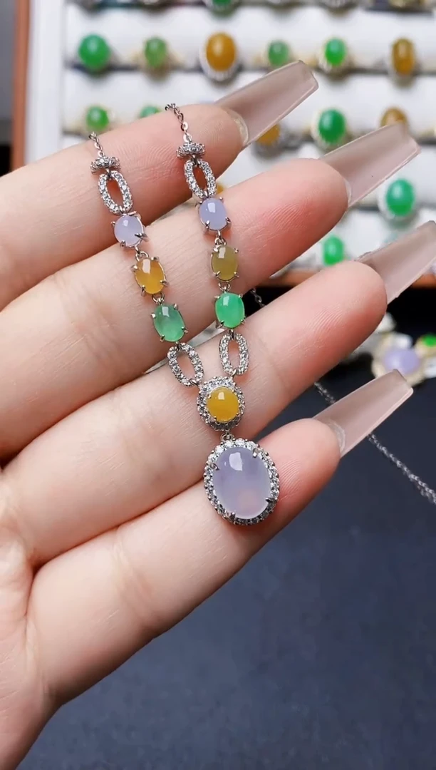 银S925镶嵌戒指翡翠4318