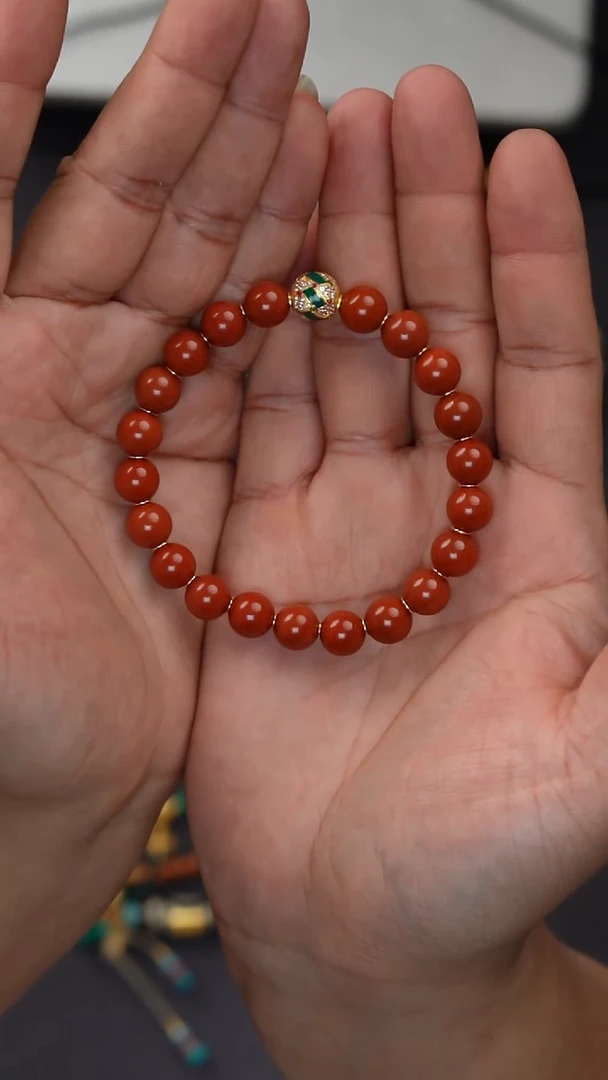 南红玛瑙手串未镶嵌月*南红手串