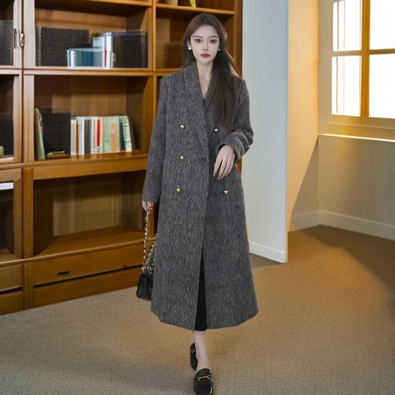 G01-G030时尚韩版百搭羊绒大衣冬季（实物与直播间下单编号为准)