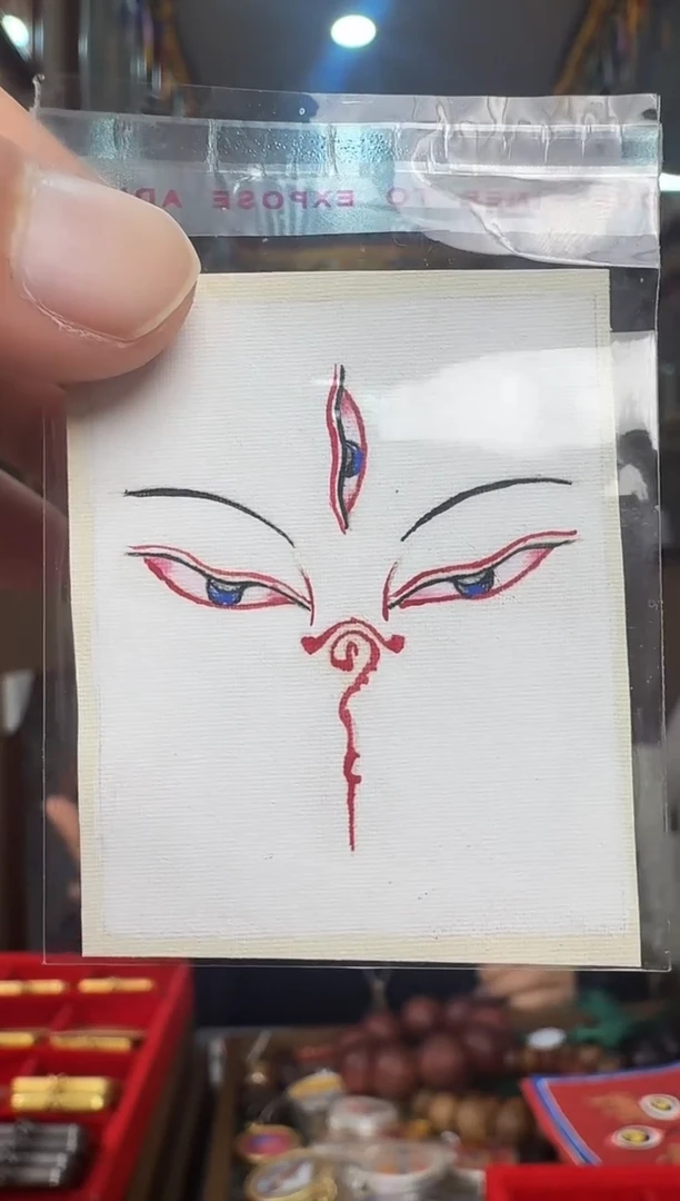 吊坠观老师眼睛-热贡纯手绘唐卡