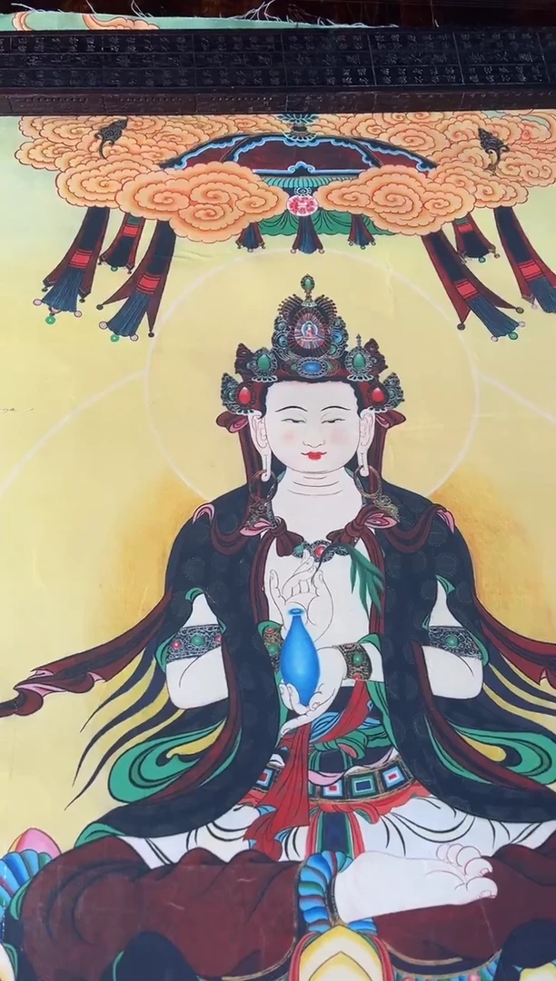 卷轴画菊菊唐卡tk