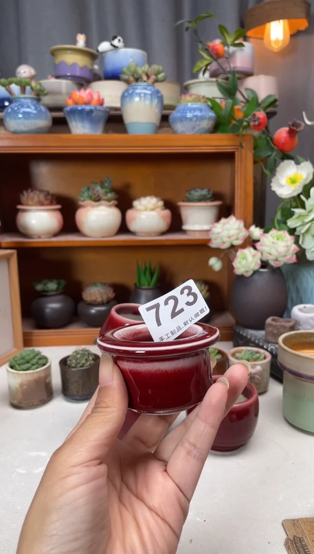 瓷片回*723知木小芳花盆