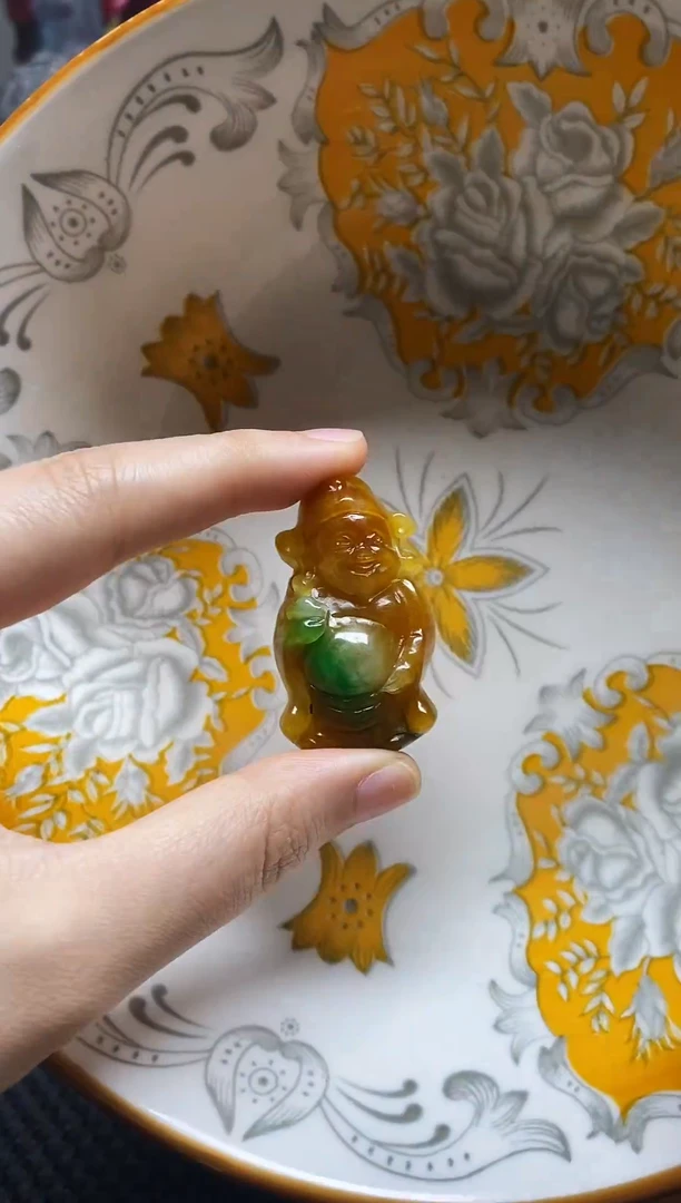 瓷片彼**花瓷片 瓷器 摆件 1个