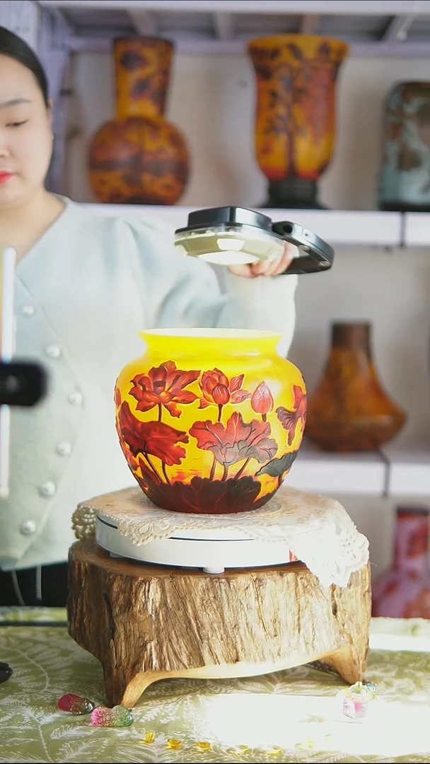 琉璃【12】荷塘月色格雷套盆