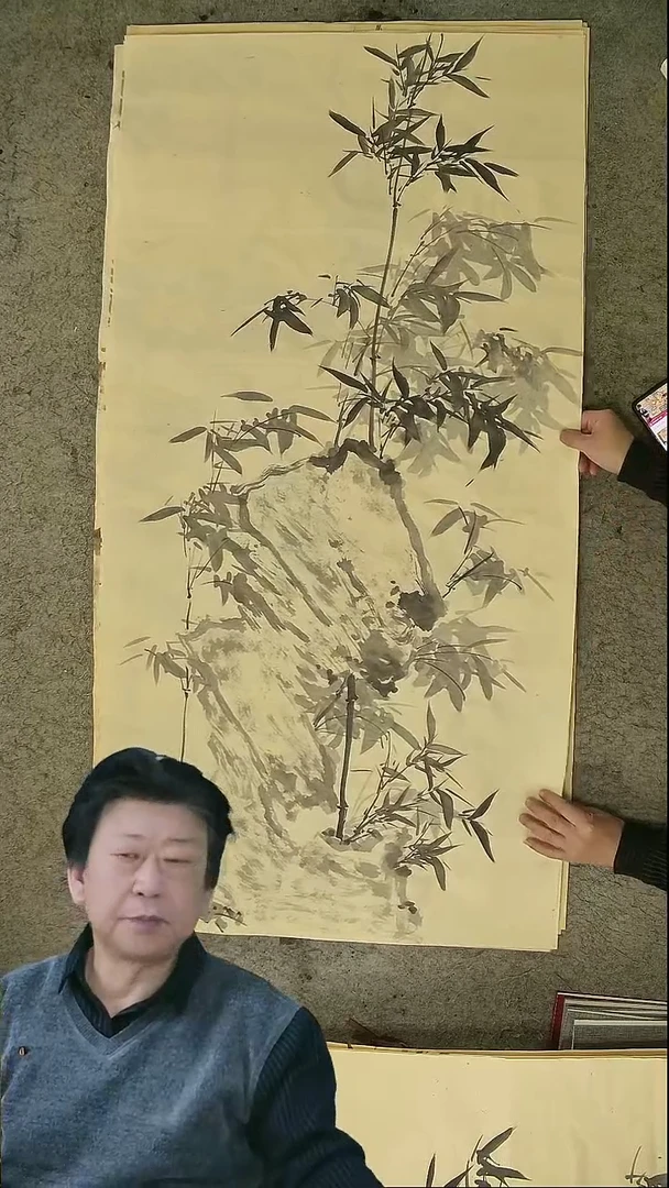 国画四尺整张  墨竹  69*138cm