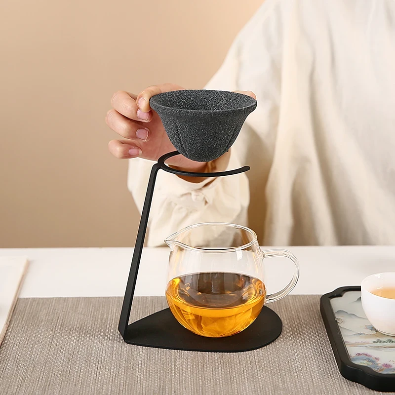 矿石无孔茶漏过滤器小青柑专用泡茶杯高端泡茶茶滤茶漏一体公道杯