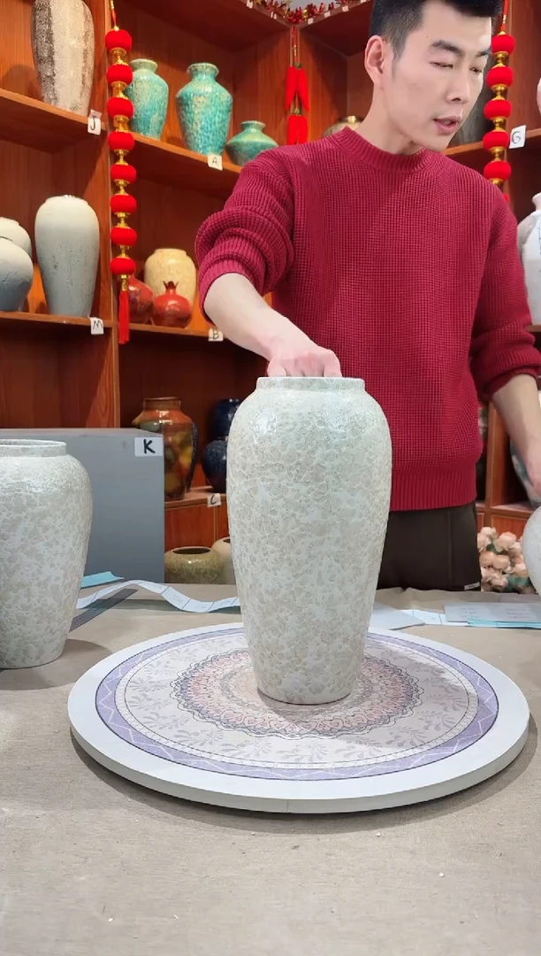 【闪购商品】瓶陶瓷花瓶 无花 茶白大号
