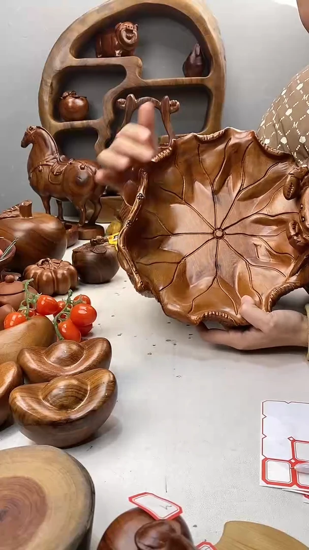 香樟木A28和谐果盆/尺寸28*28*8