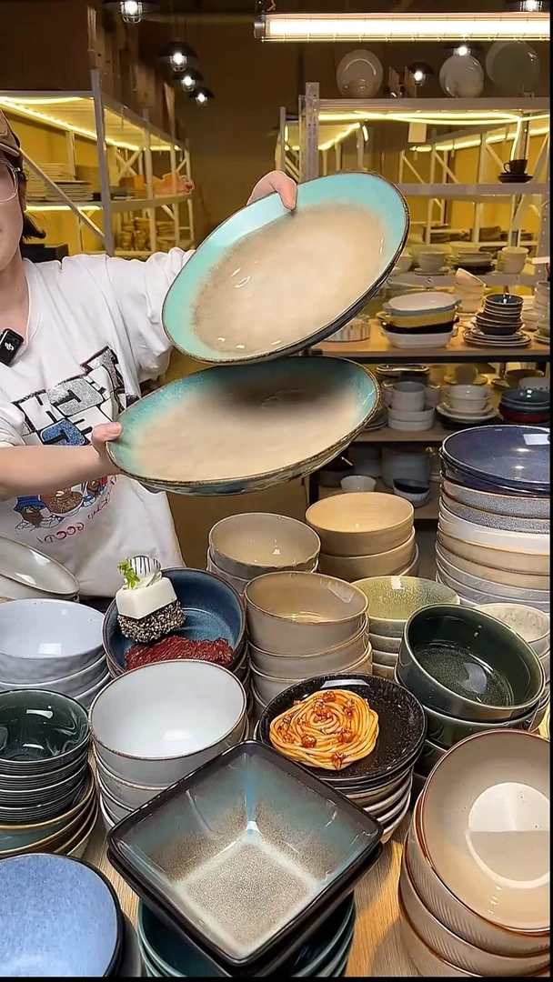 瓷63外贸尾货窑变釉下彩默认微瑕