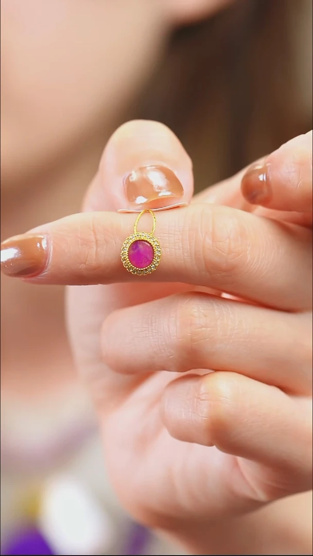 苏纪石（舒俱来）18K金镶嵌吊坠(不含链)64