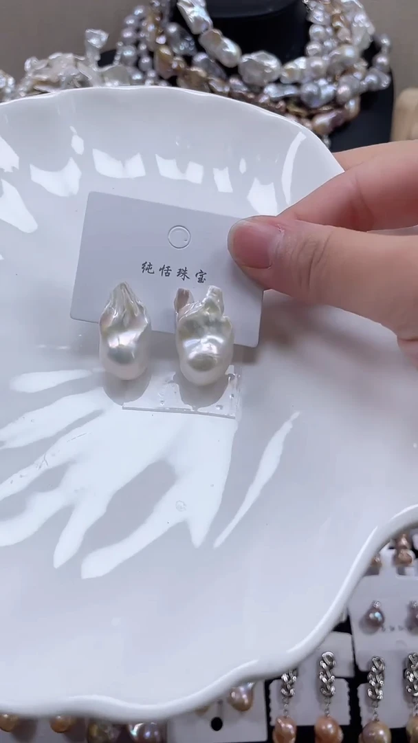 未镶嵌耳饰淡水珍珠【纯恬饰品】