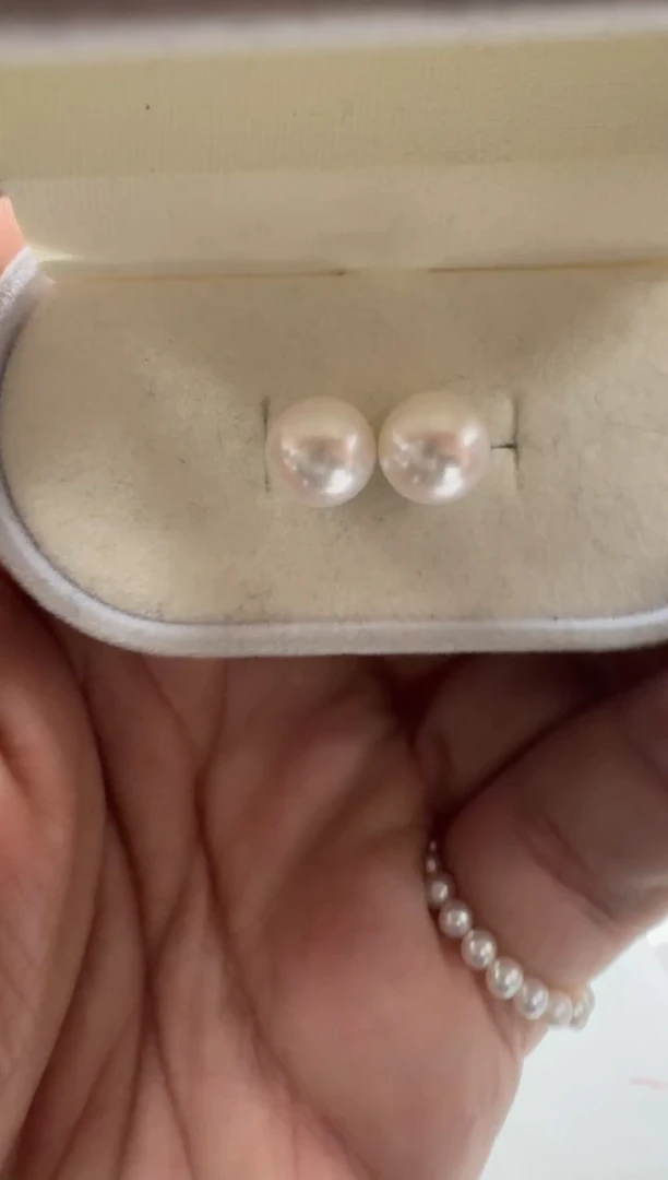【闪购商品】淡水珍珠耳饰银S925镶嵌无核耳钉