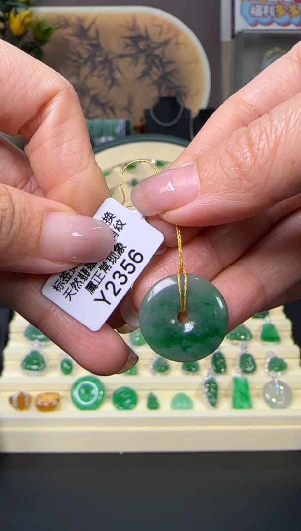 颈饰未镶嵌翡翠Y2356   平安扣