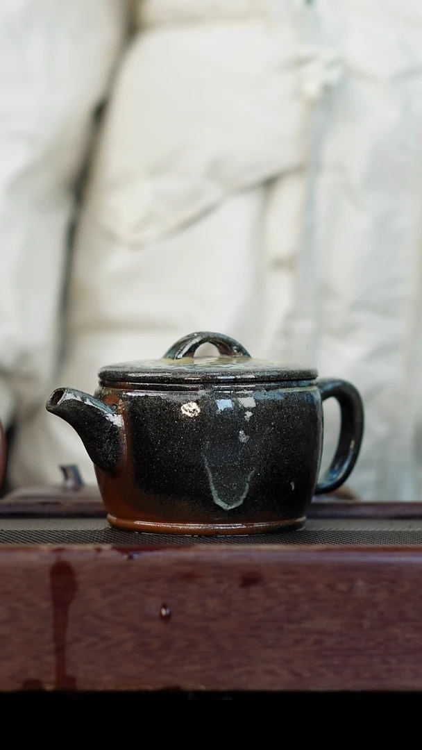 茶壶紫砂柴烧紫砂微瑕汉瓦250cc