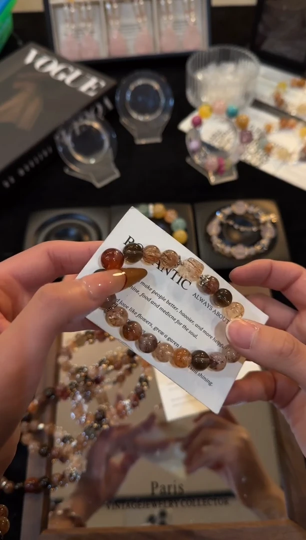 合金手链水晶黑金超七x3463