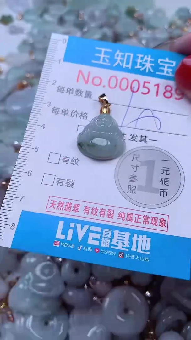 吊坠(不含链)未镶嵌翡翠5189