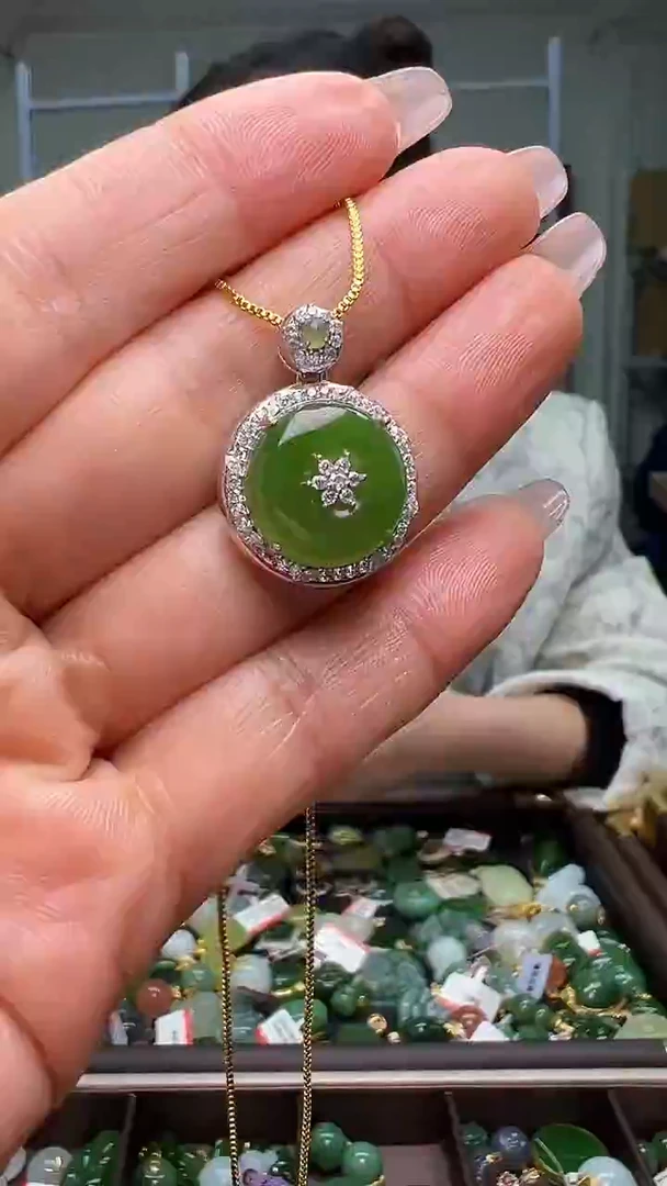 颈饰银S925镶嵌和田玉（多样性发货.发其一)12.28.64
