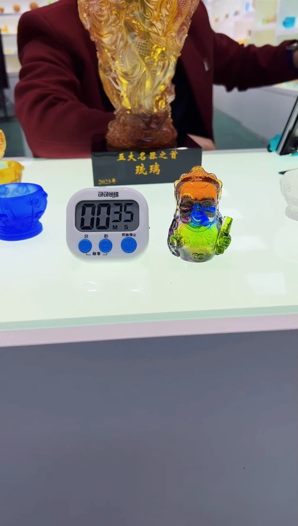 【闪购商品】泥塑古法琉璃土地婆摆件