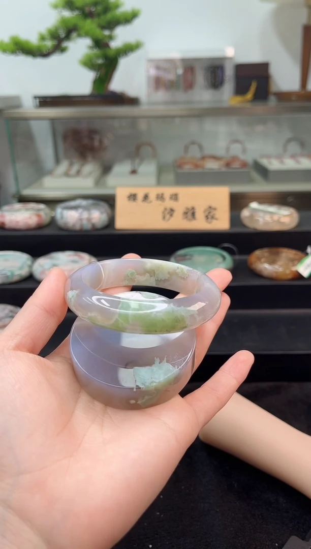 未镶嵌手镯石英质玉60圈口（赠品镯心）3S1001