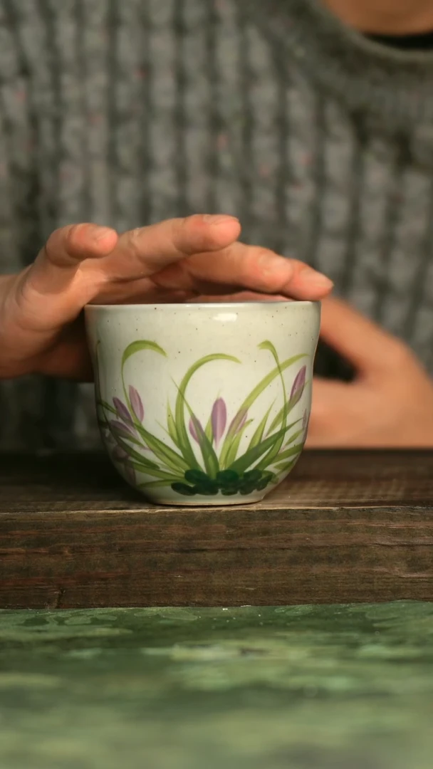 陶瓷青诗集手工手绘瓷器