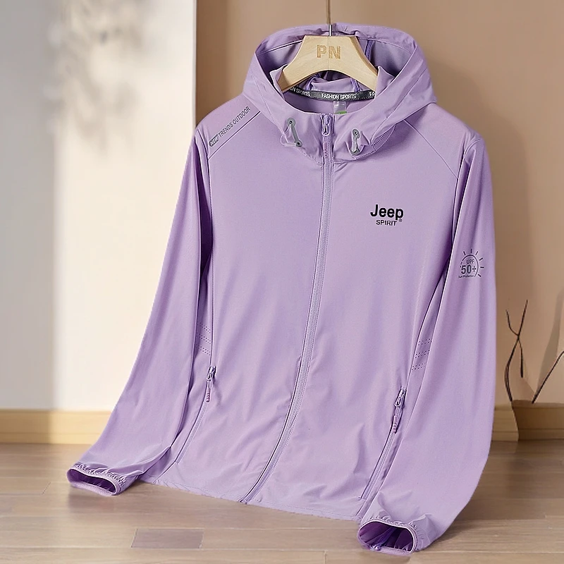 Jeep防晒衣男女款夏季薄款冰丝情侣透气防紫外线户外皮肤衣